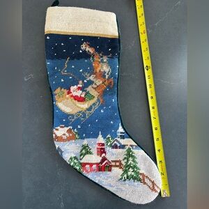 Festive Holiday Stocking with Santa Design
